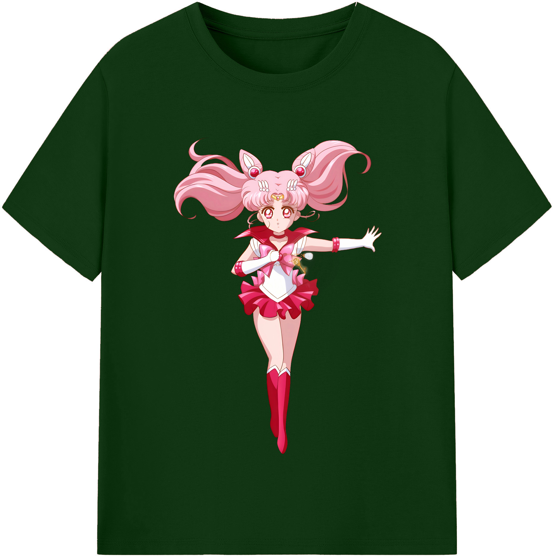 （画像用） 美少女戦士セーラームーン ちびうさ Sailor Moon Chibiusa Tsukino Usagi Small Lady Serenity 綿100％半袖Tシャツ（フロントプリント）